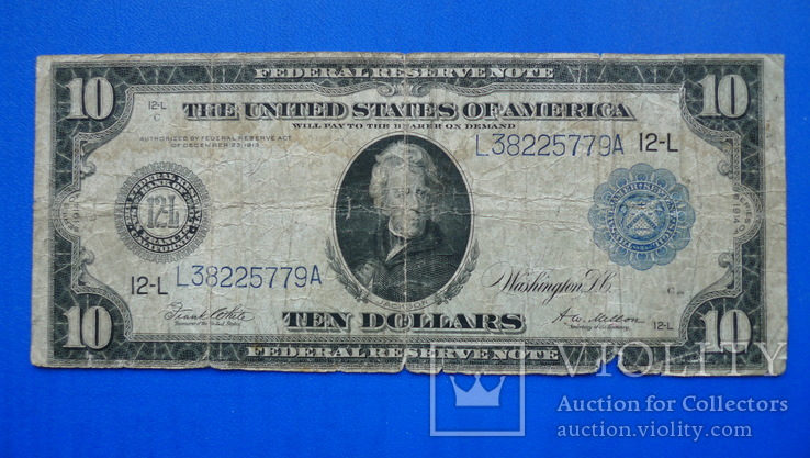 10 долларов 1914 (12-L), фото №2