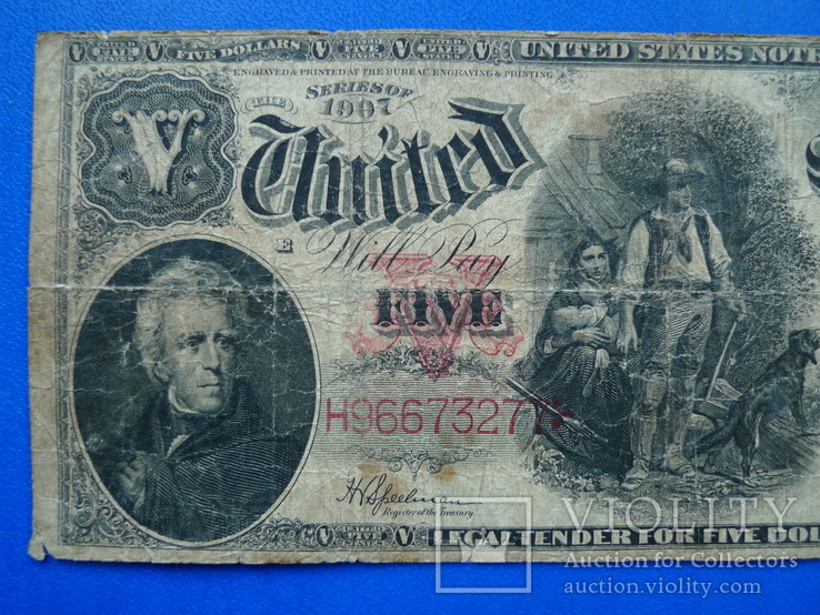 5 долларов 1907, фото №3