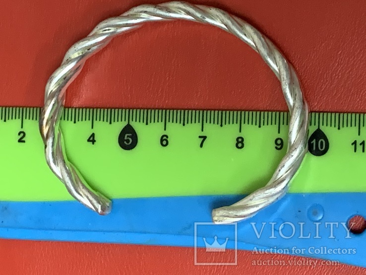 Винтажный серебрянный браслет с англии 835 проба  35.88 грам Клеймо, фото №7