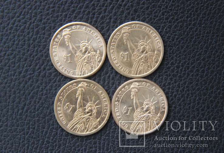  4-ре  1- дол. монеты США президенты, фото №3