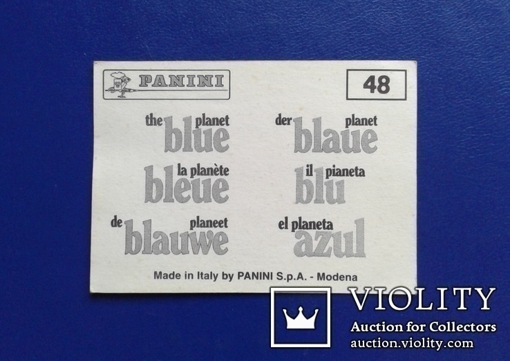 ,,Panini", the blue plantt №48 - наклейка. Италия., фото №13