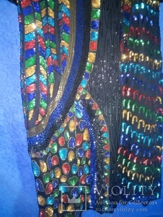 Платье: CARINA. 100% pure silk вышито бисером и пайетками Индия раз. - XL, фото №11