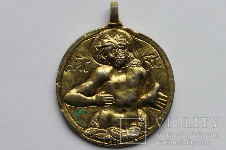 Медальйон серебро-позолота, фото №4