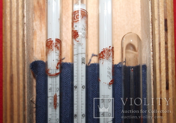 Набор термометрів СССР в дернвяному футлярі, фото №5
