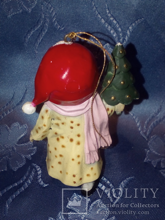 Новогодний декор - подвеска Девочка с елкой, фото №5