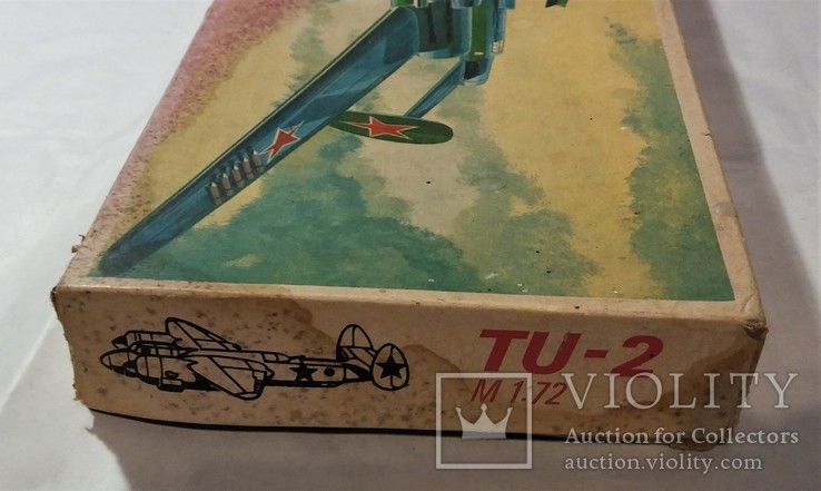 Коробка от сборной авиамодели TU-2 из ГДР и наклейки., фото №4