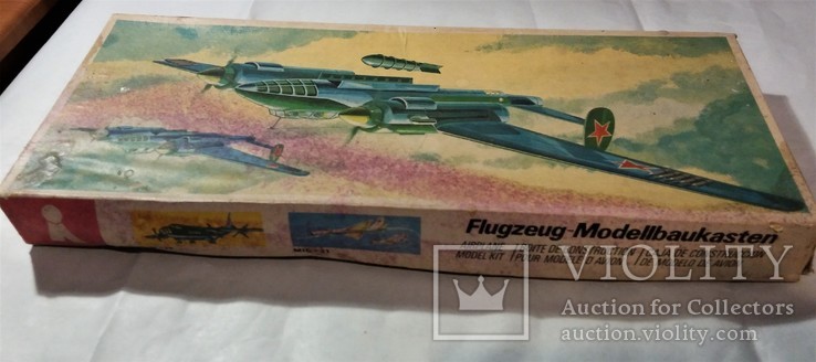 Коробка от сборной авиамодели TU-2 из ГДР и наклейки., фото №5