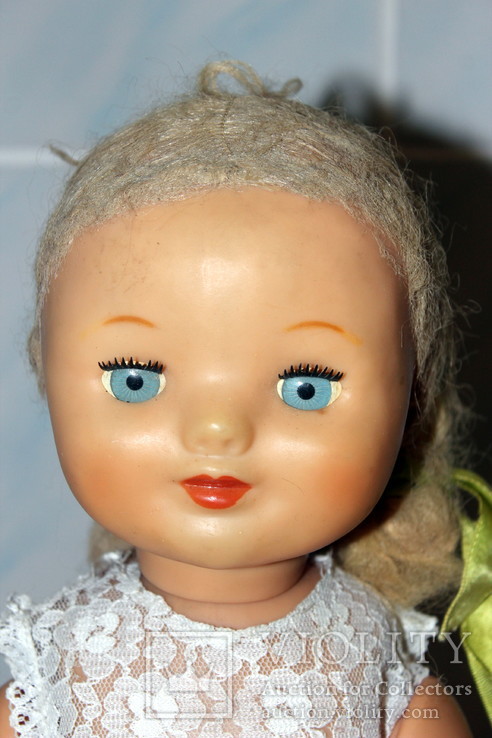 Кукла  СССР  пластиковая " паричковая"  на резинках (54 см) в родной одежде., фото №7