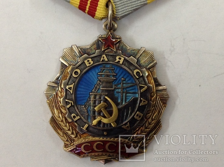 Орден "Трудовой Славы "- 2 ст. N 40933 с документом, фото №5