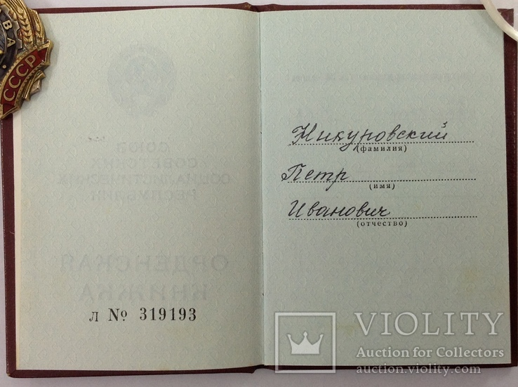 Орден "Трудовой Славы "- 2 ст. N 40933 с документом, фото №12