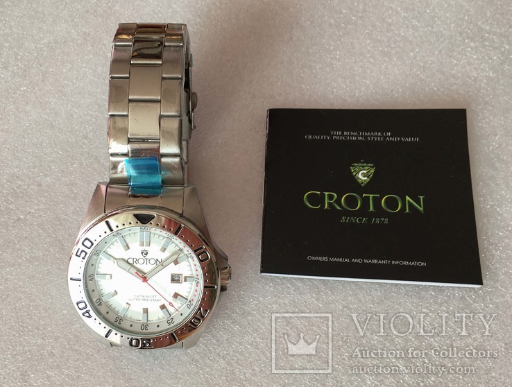 Часы Croton Aquamatic CA301298SSBL (USA), кварц, дайвер, фото №2