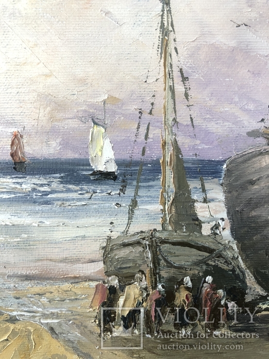 Люди встречают корабли на берегу, фото №4