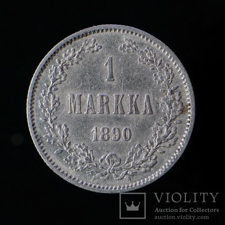 1 Марка 1890, Финляндия, фото №2