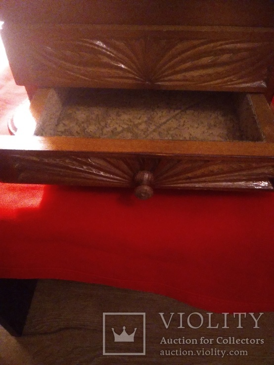 Винтажная деревянная шкатулка, ручная работа, фото №6