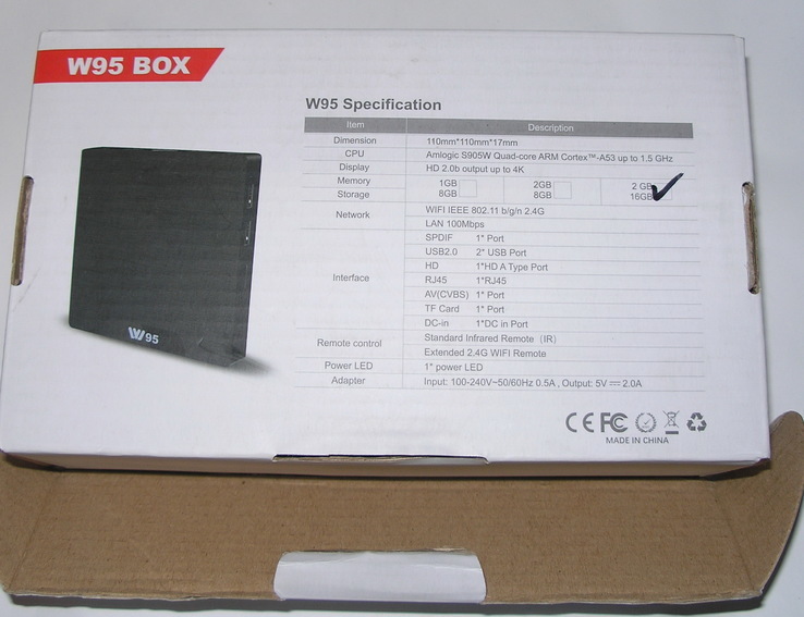 Smart TV Box Приставка W95 (Android 7 2Gb\16Gb), фото №3