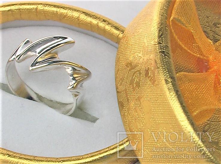 Кольцо перстень серебро 925 проба 3,33 грамма 17 размер, фото №2