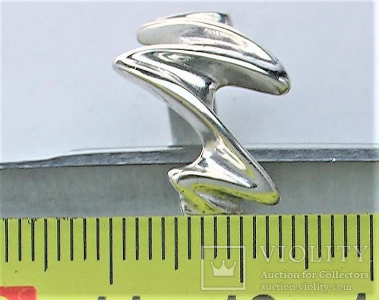 Кольцо перстень серебро 925 проба 3,33 грамма 17 размер, фото №6