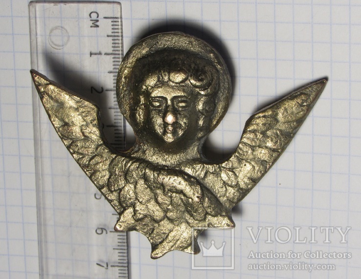  Ангел бронза с золотистым покрытием., фото №2