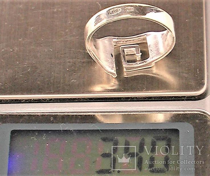 Кольцо серебро 925 проба 3,40 грамма 17,5 размер, фото №8