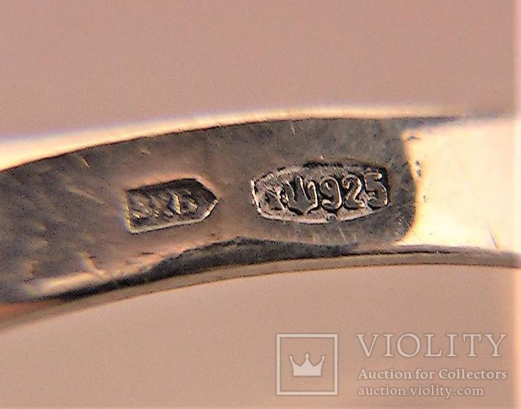 Кольцо серебро 925 проба 3,40 грамма 17,5 размер, фото №9