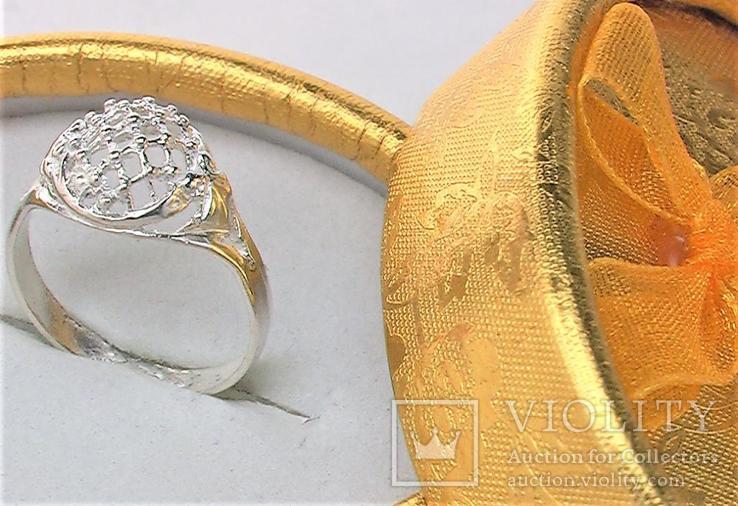 Кольцо перстень серебро 925 проба 2,22 грамма 18 размер без пробы, фото №2