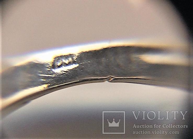 Кольцо перстень серебро 925 проба 2,22 грамма 18 размер без пробы, фото №9