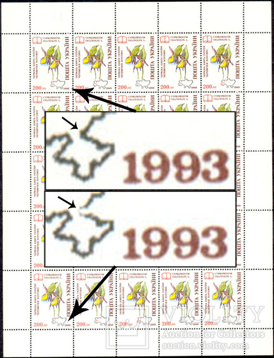 1994р.№53-54, Рослинний світ, 2 марки з різновид.Р2, фото №3