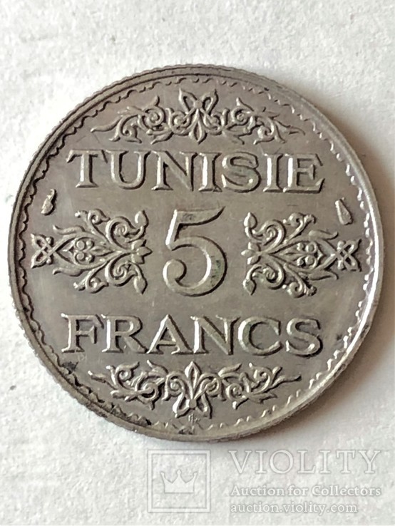 Монета Туниса Серебро, фото №2