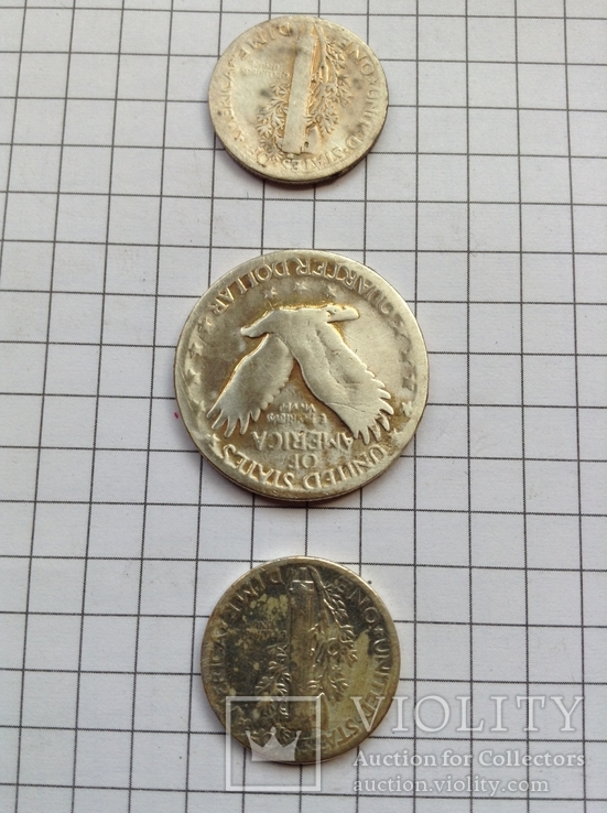 З монеты серебром США, фото №5