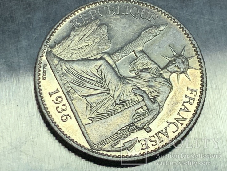 50 центов 1936 г Французский Индокитай, фото №7