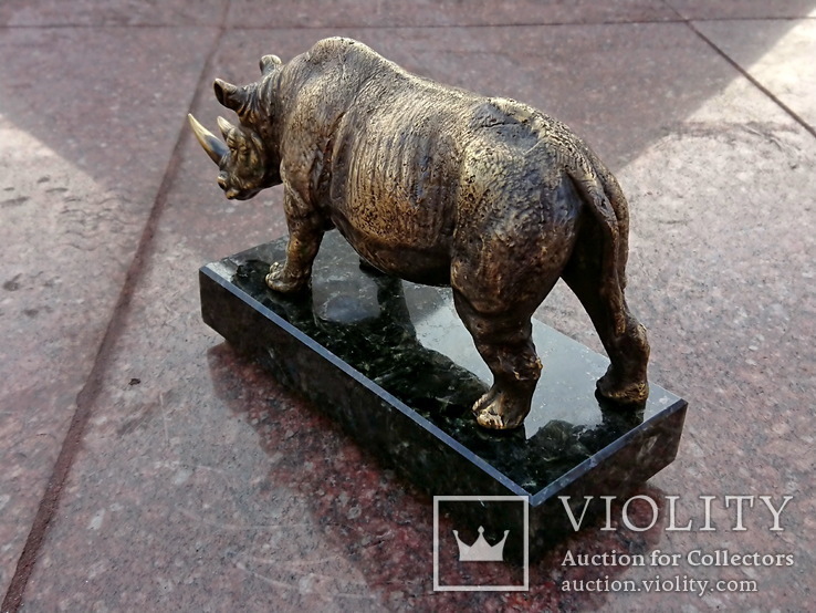 Бронзовая скульптура "Носорог"., фото №9