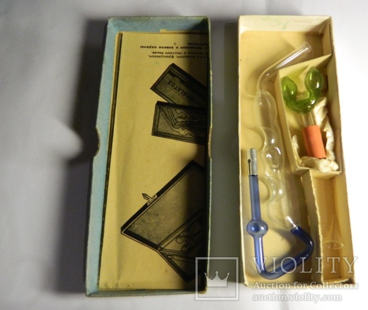 Ингалятор Махольда, в коробке+ инструкция, 60-70е годы ГДР и два шприца СССР, новые, фото №7