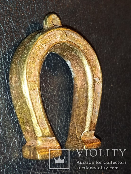Подкова на удачу бронза брелок кулон миниатюра, фото №3
