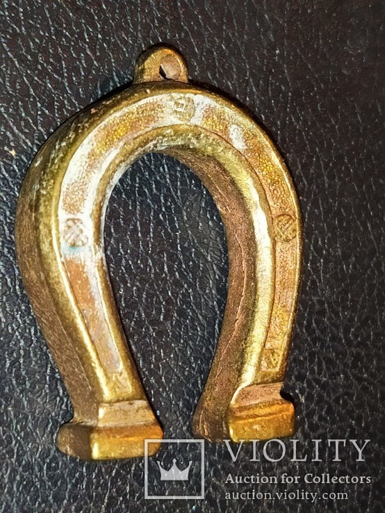 Подкова на удачу бронза брелок кулон миниатюра, фото №4