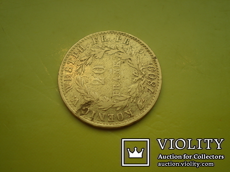 20 франков 1809 г. Вестфалия. Германия., фото №5