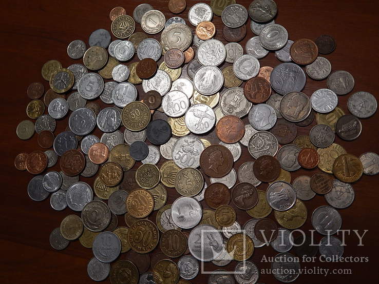 Заграничные монеты разных стран мира 200 шт., фото №8