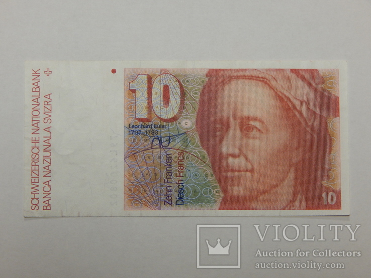 Бона 10 франков, Швейцария, фото №2