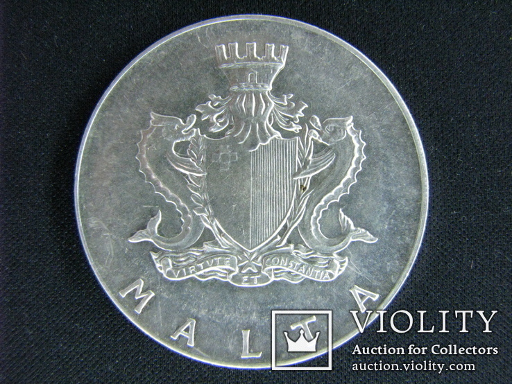 2 Мальтийских фунта, 1973 г., UNS., фото №3
