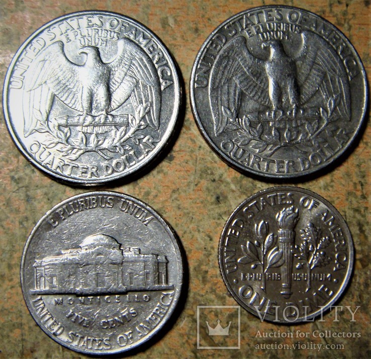  4 монеты USA, фото №3