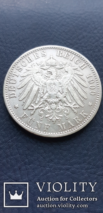 5 марок 1900 г. Бавария, numer zdjęcia 6