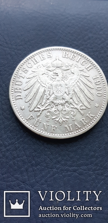 5 марок 1900 г. Бавария, numer zdjęcia 8