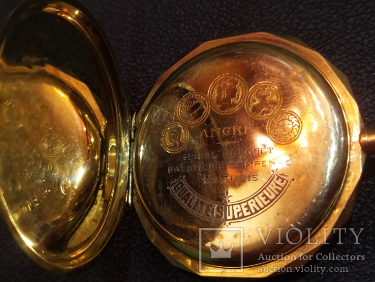 Часы карманные 1925 год старинные швейцарские золото проба, фото №5