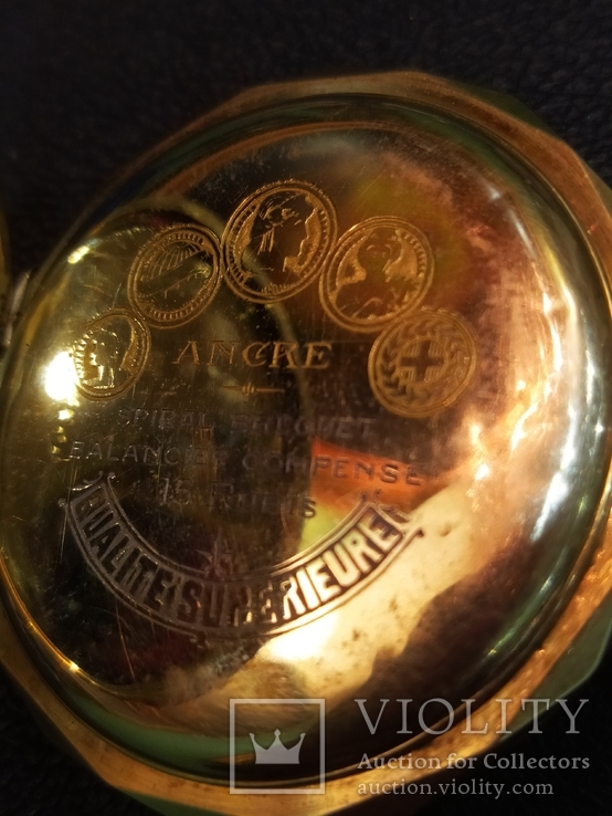 Часы карманные 1925 год старинные швейцарские золото проба, фото №6