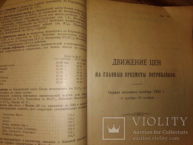 1925 Движение цен на предметы потребления. Продукты торговля Общепит НЭП, фото №5