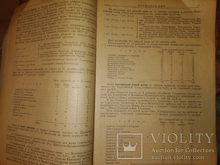 1925 Движение цен на предметы потребления. Продукты торговля Общепит НЭП, фото №6