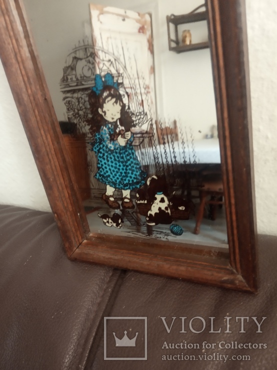 Антикварное детское зеркало, фото №5