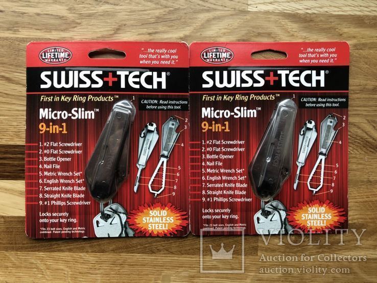 Мультитул Swiss+Tech Micro-Slim 9-in-1 (ST67100ES) + Шагометр Adidas Speed Cell, фото №2
