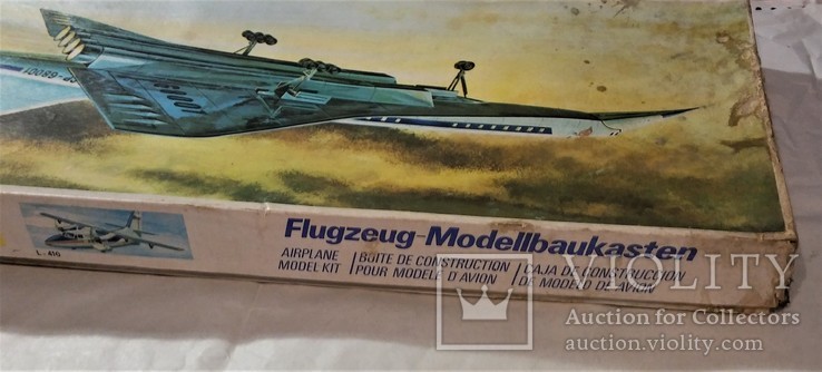 Коробка от сборной авиамодели TU-144 из ГДР и запчасти., фото №4