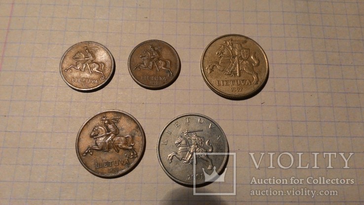 Монеты Литвы 12 штук. 10 центов 1925 года., фото №6