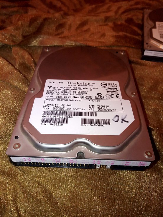 Жесткий диск винчестер HDD 80Gb 3.5 IDE PATA